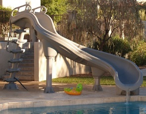 Inter-Fab X-Stream 2™ 6'6 Double Turn Swimming Pool Slide