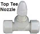 Top Pool Slide Spray Nozzle Tee Assembly