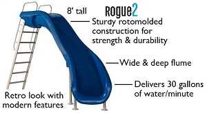 rogue2 pool slide specifications